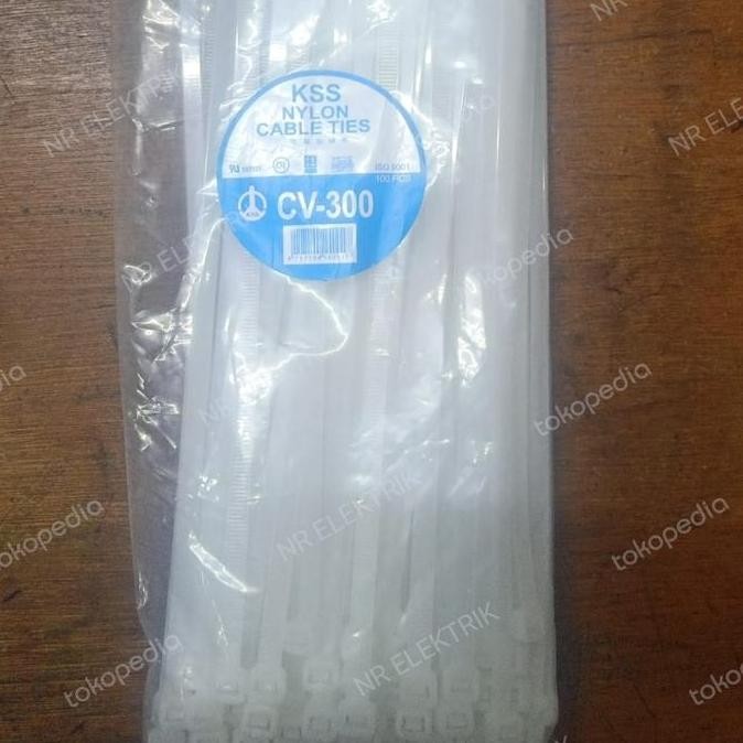 

Diskon! Kabel Ties KSS CV-300 x 7.6mm 30cm Putih - Original Isi 100pcs