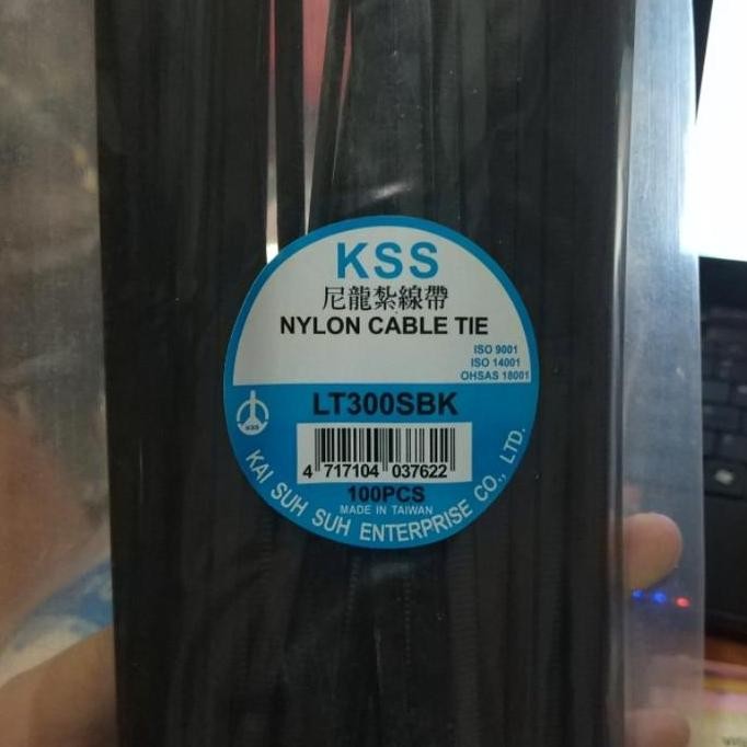 

Diskon! Kabel Ties KSS CV-300 30cm Isi 100pcs - Cable Tie Tali Ripet Putih Hitam