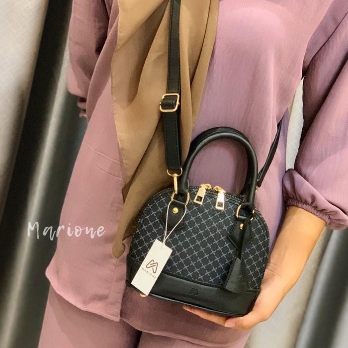Marione - Tas Selempang Wanita Alma Solid Bag Dapat (2 Tali)-Limited Edition - Selempang Wanita Free