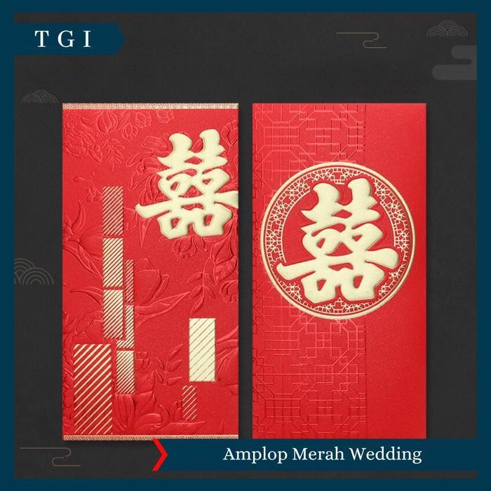 

LFM TGI - KERTAS ANGPAO SANGJIT GLITER PREMIUM ANGPAO MERAH WEDDING ANGPAO MOTIF SHUANG XI PERNIKAHAN CHINESE MERAH