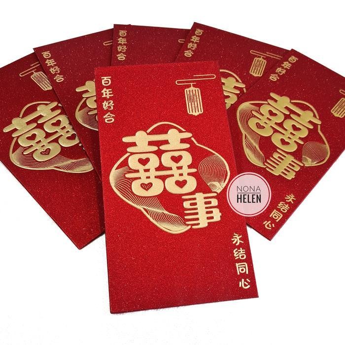 

LFM Amplop angpao wedding merah shuang xi 3/perlengkapan sangjit