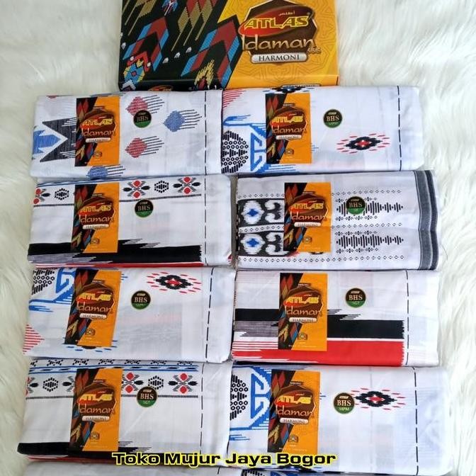 (Allthebest) Sarung ATLAS IDAMAN PUTIH MOTIF BHS