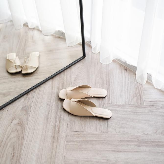 ZODE Paula Sandals - Basic Sandal Jepit Wanita - Black, Cream, White & Tan Sendal Wanita LS