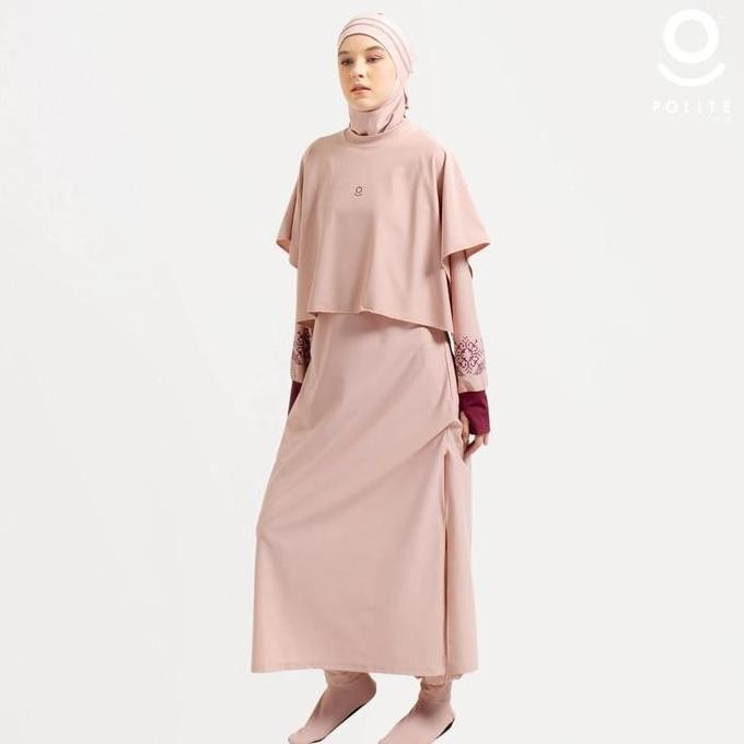 (Allthebest) POLITE SWIM Baju Renang Muslimah Tun Shark Pale Purple