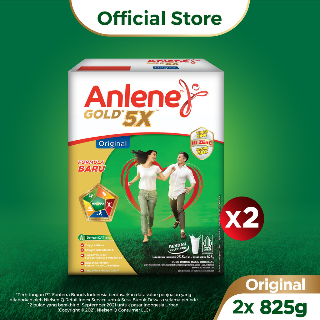 

Anlene Gold 5X Susu Bubuk Original 825gr x2