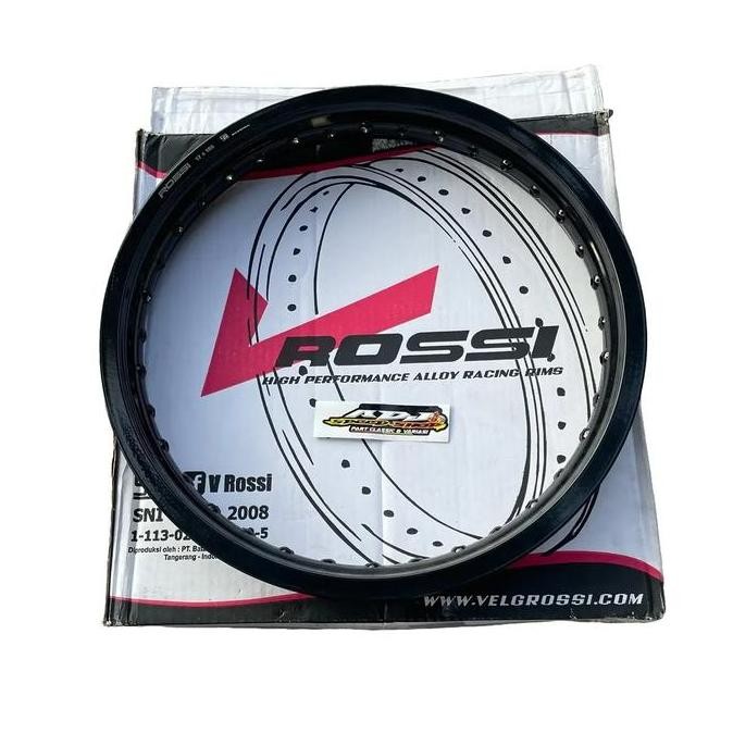 VELG LINGKARAN ROSSI VROSSI HITAM GLOSSY RING17 UKURAN 140 160 185 KENDARAAN MOTORCYCLE ORIGINAL DAN