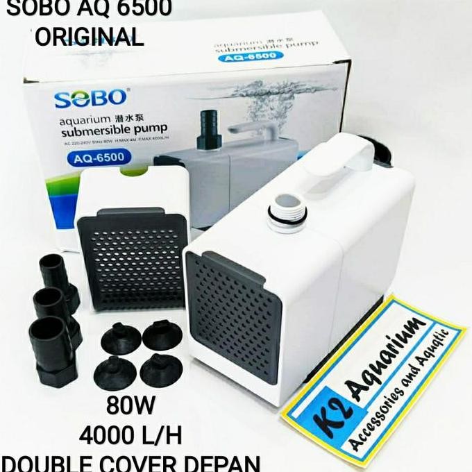 tersedia sobo aq-6500 pompa filter kolam koi 4000l/h 80w hidroponik