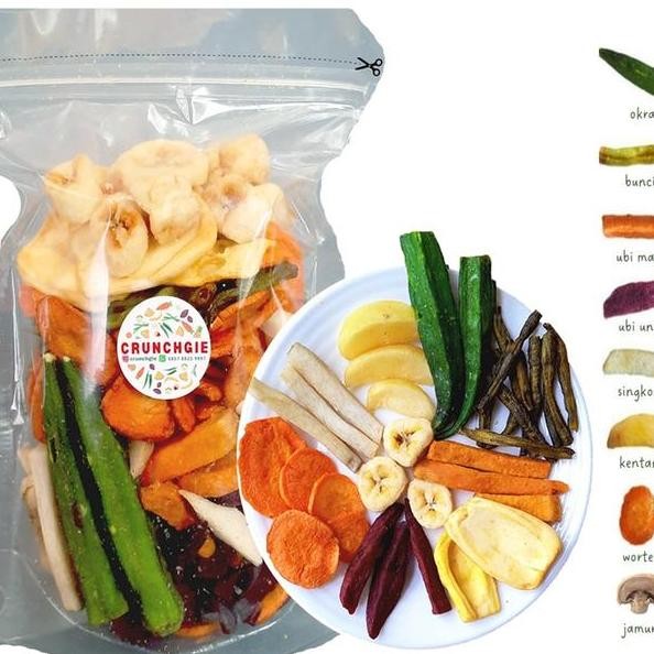 

Keripik Sayur Lengkap Mix Toples Cemilan Sayur Kering Keripik Okra Keripik Kentang Sna Sayur Kering 1Ml