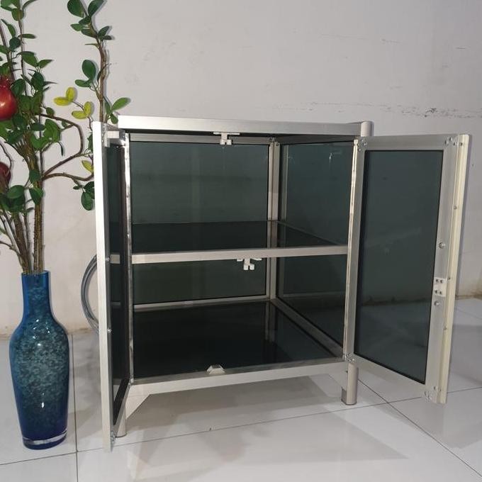 Lsg 735 48X48X55 S Lemari Meja Rak 2 Susun Dispenser Rak Galon Air Magicom Atas  Meja Kuat 50 Kg Leb