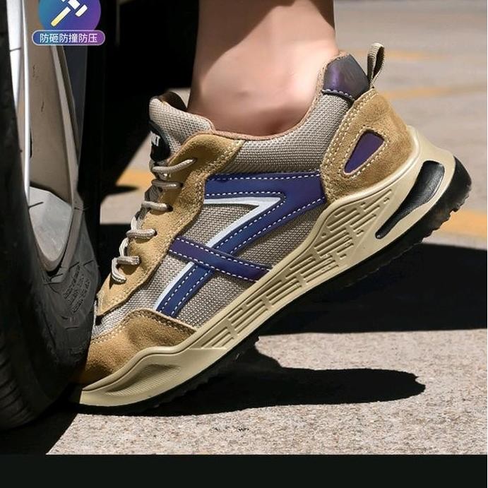 Sepatu Safety Anti Static 6000Volt Ujung Besi Alas Anti Paku Keren Shoes New Stok