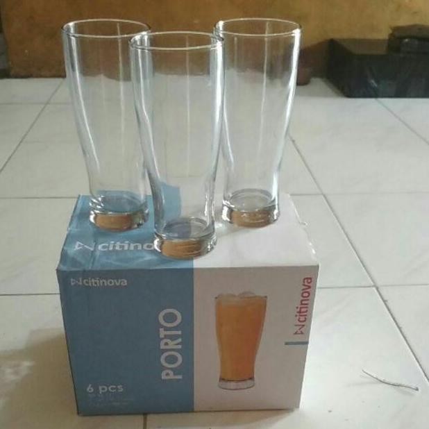 (Allthebest) gelas jus beling 6pcs/gelas kaca tinggi porto/gelas cantik