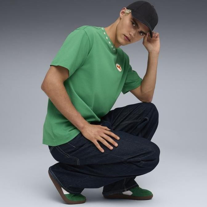 Murah Puma Sepatu Sneaker Palermo Uniseks Archive Green-White - 40