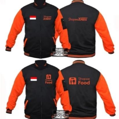 DE47 - Jaket Varsity Baseball Zipper Resleting Ziper Sleting Shope FOOD makanan minuman EXPRESS XPRE