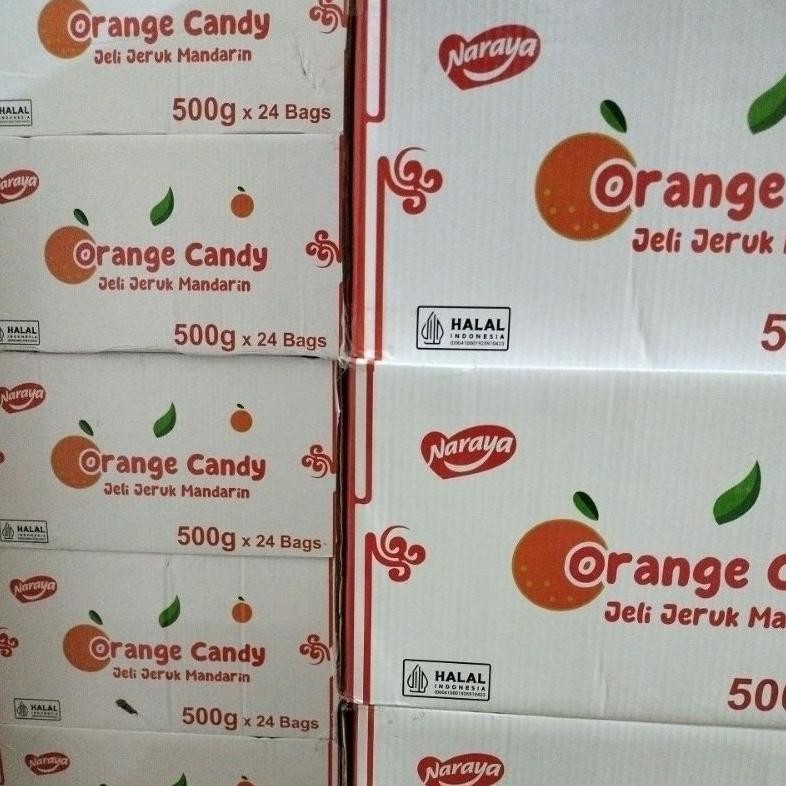 

Terbaik! ORANGE CANDY / DA JI DA LI / PERMEN JERUK JELLY 500 Gram NARAYA