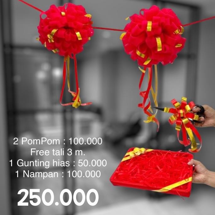 

Baru Pita Peresmian Spon Warna Hitam Merah Emas - Dekorasi Grand Opening Elegan