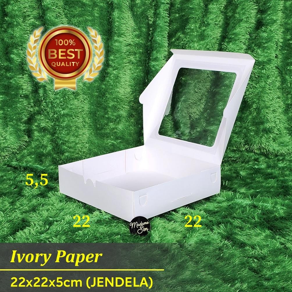 

BOX IVORY - KOTAK PIZZA - DUS DONAT - KARDUS SNACK 22x22x5 - JENDELA (ISI : 10 PCS) aSt