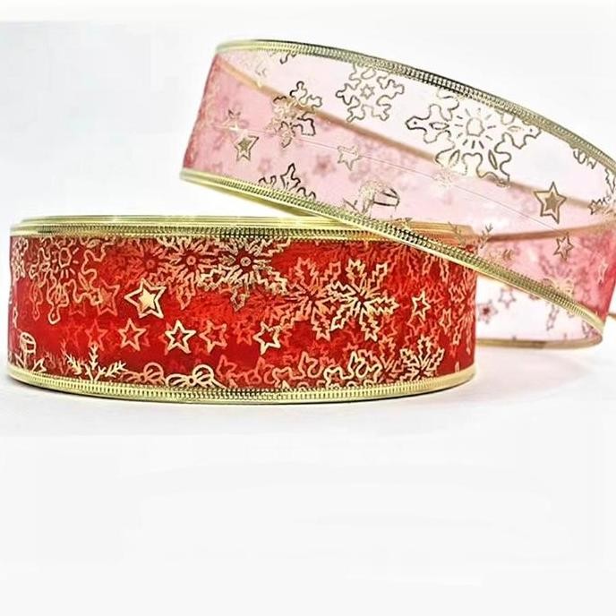 

Baru Pita Gulungan Merah Natal Roll Dekorasi Pohon Christmas Ribbon Murah