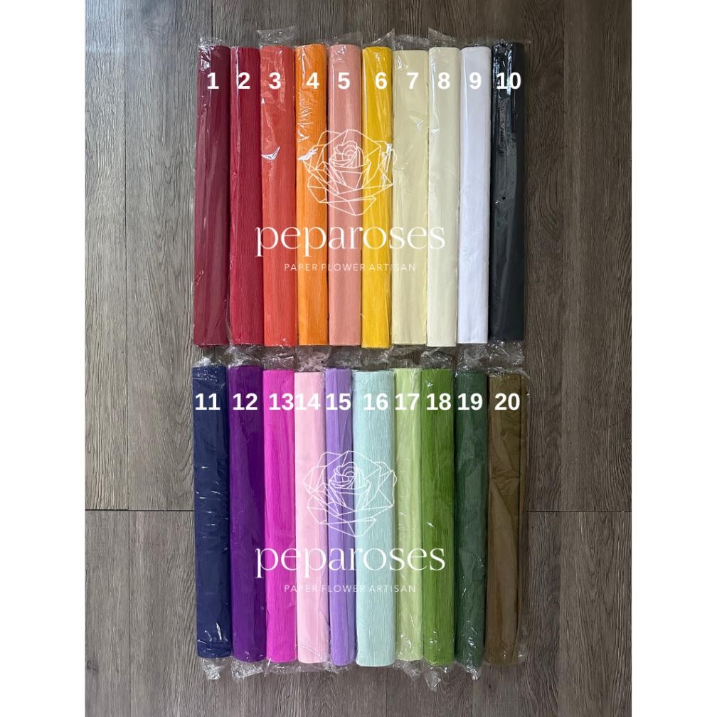 

Kertas Krep Impor Tebal Italy untuk Bunga (Import Crepe Paper Roll) aSt