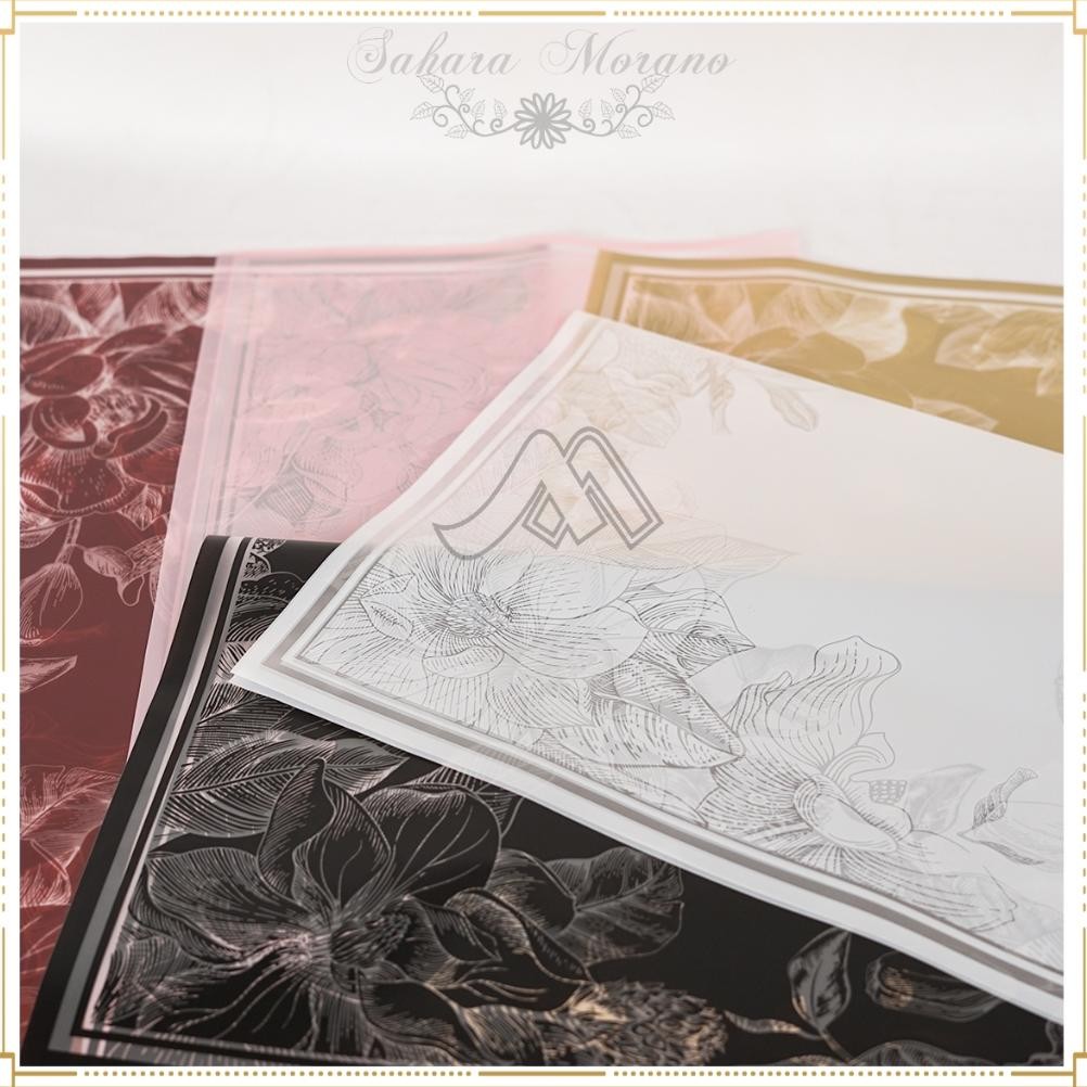 

20 Pcs Flower Wrapping Motif Bunga Cellophane Paper Untuk Bucket Bunga Waterproof aSt