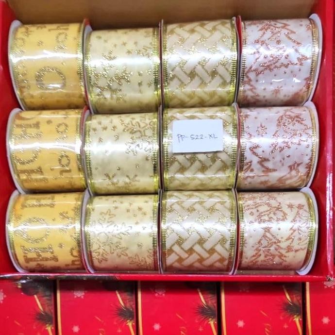 

Baru Pita Natal 6.3cm x 2.5m Pita Kado Dekorasi Pohon & Parcel Murah