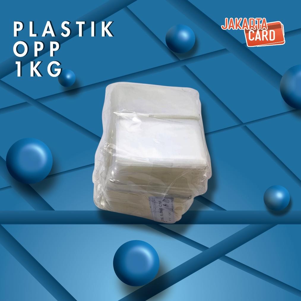 

plastik Opp pelindung dan pembungkus idcard ukuran 58x90 1 kg isi 2000pcs aSt