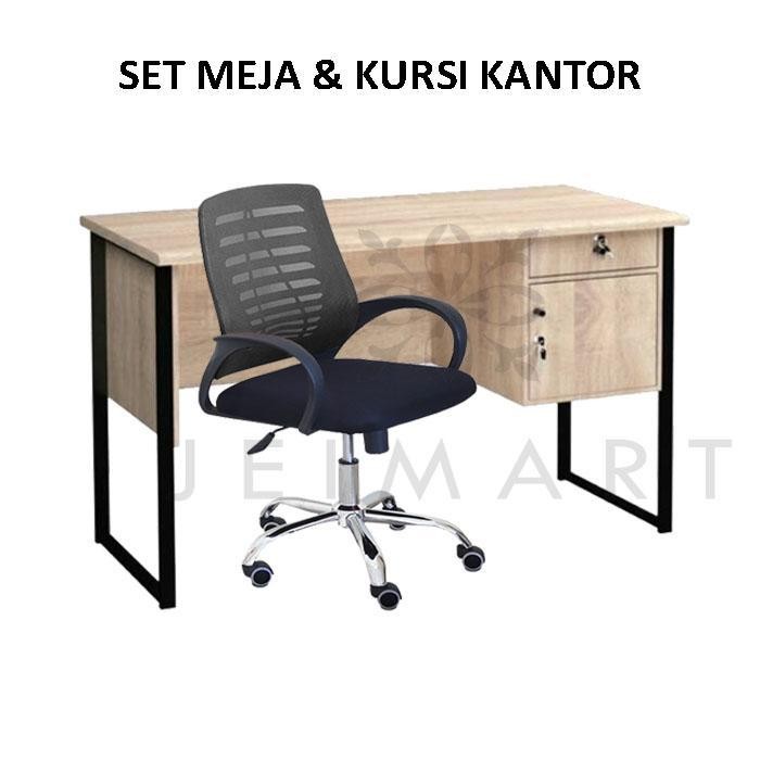 Set Meja Kerja Kaki Besi Dan Kursi Kerja Original Dan Terpercaya