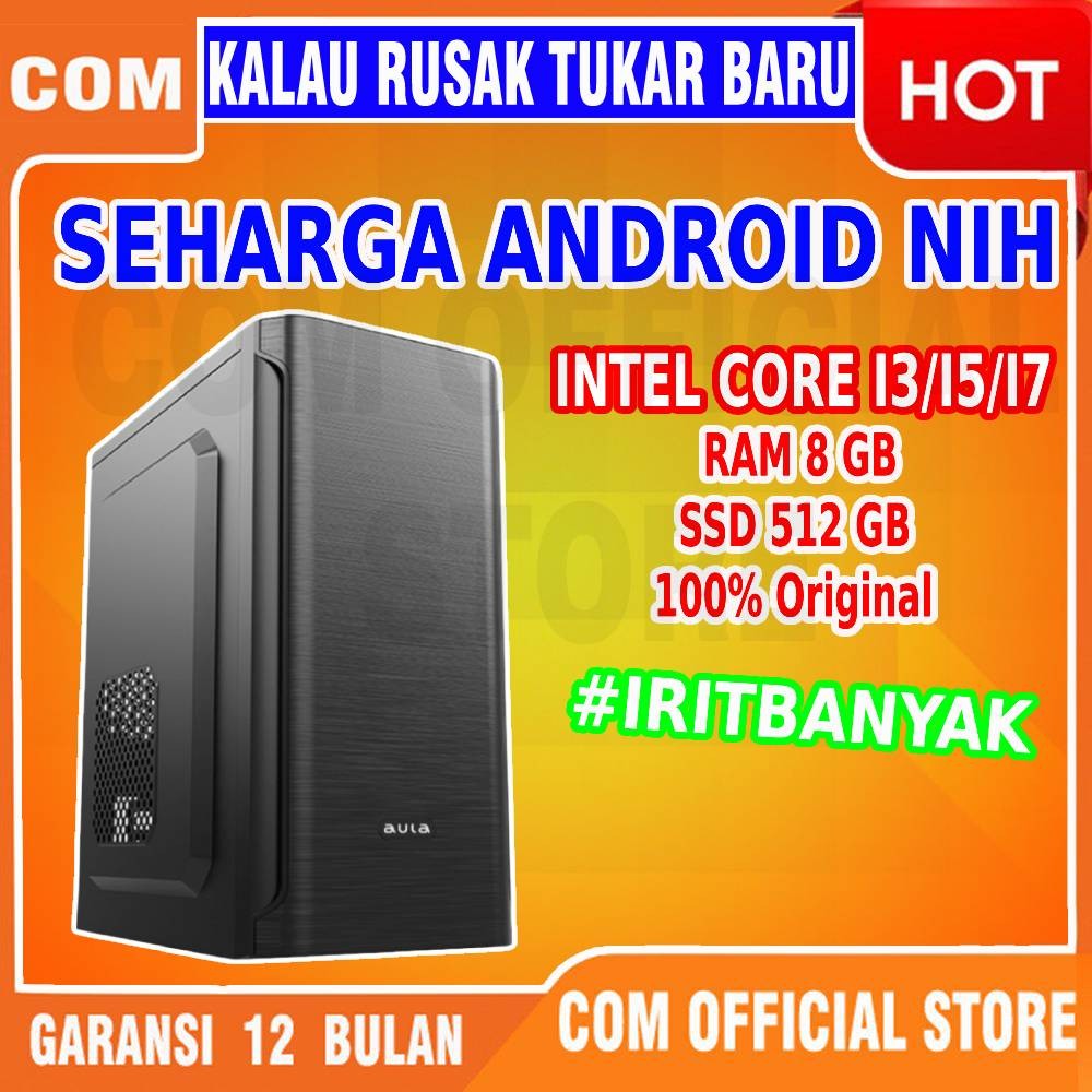 komputer lengkap cpu pc computer CORE I3 rakitan kantor murah RAM 8 GB SSD HDD GARANSI TUKAR BARU