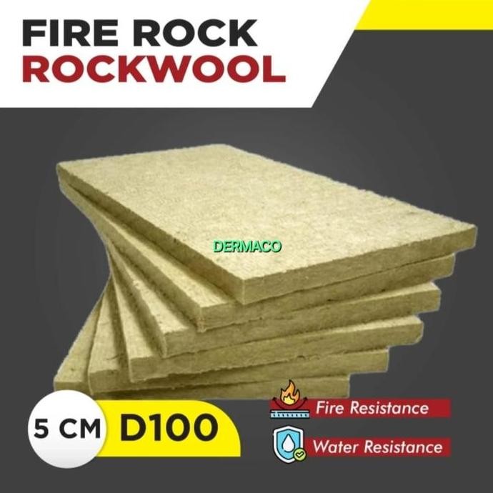 ROCKWOOL D100 KG 5CM FIRE ROCK / BUSA PEREDAM SUARA ROCKWOOL FIRE ROCK / PEREDAM SUARA