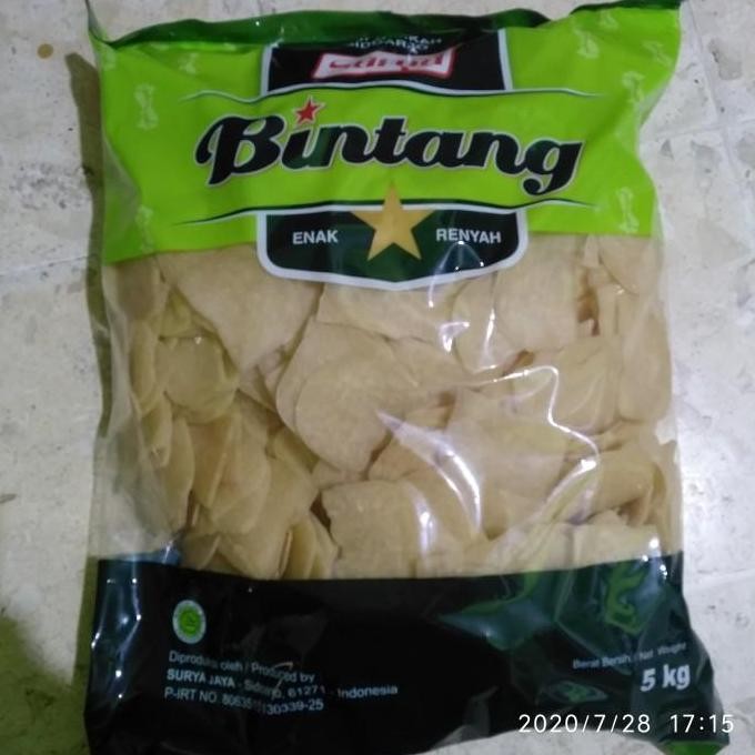 (Allthebest) Kerupuk udang mentah cap bintang kemasan 500 gram
