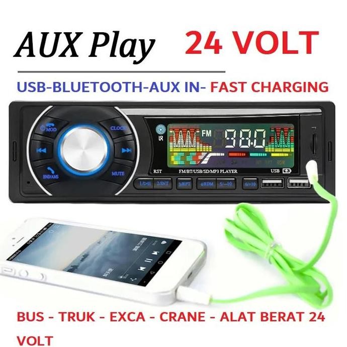 HARGA DISC - Tape Mobil truk 24 Volt Bluetooth USB MP3 FM Radio JSD-520 24 Volt