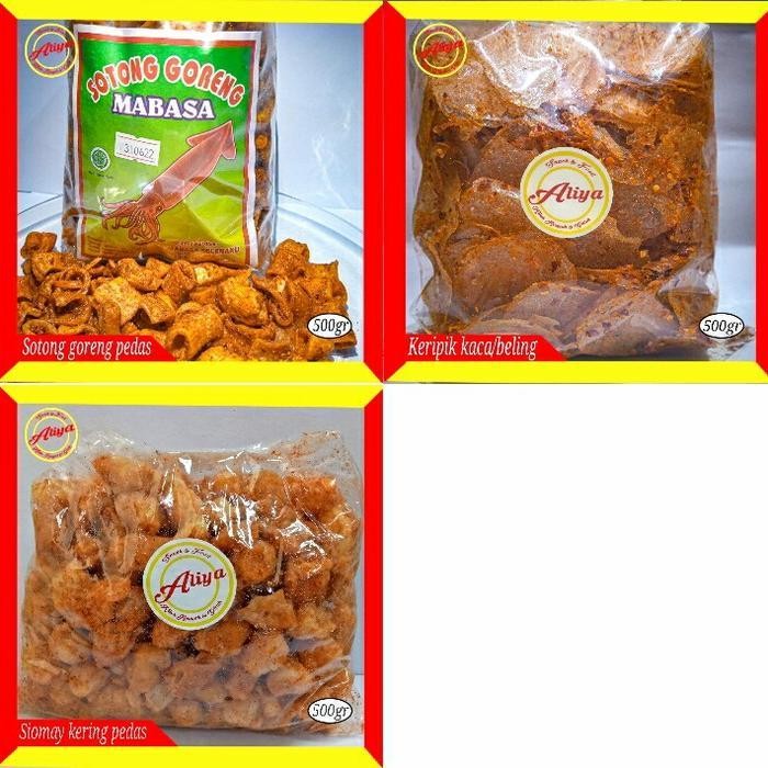 

CCF Sotong goreng/Keripik kaca/Siomay pedas (Pedas 500gr).