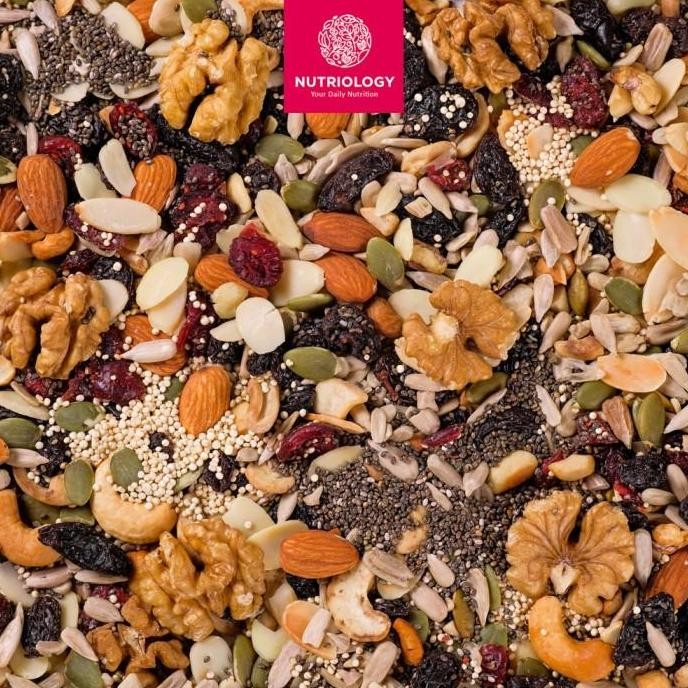 

(Allthebest) Trail Mix Nutriology 500Gr - Roasted Nuts, Seeds, & Dried Fruits