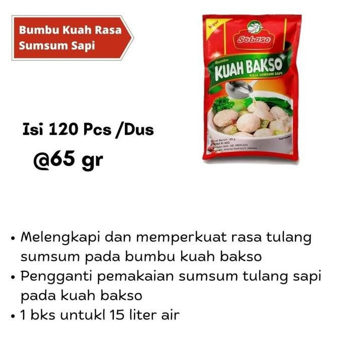

Promo Bumbu Kuah Sumsum Sapi 65Gr (1 Dus Isi 120 Pcs) - Bumbu Kuah Instan