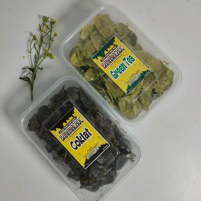 

Ccf Paket Hemat 2 Box @250Gr Total (500Gr) Mix Rasa Coklat Dan Green Tea Keripik Pisang Coklat Lumer Pak Cemilan