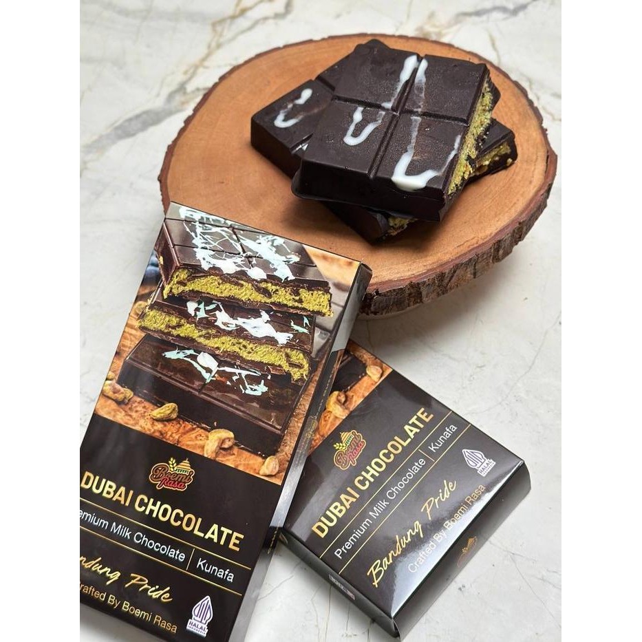 

Ccf Dubai Coklat Kunafa Pistachio - Cokelat Dubai Kunafa - Snack Makanan - Food Sweet Cemilan Chocolate