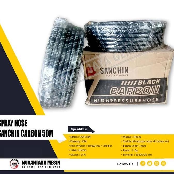 TERMURAH - SELANG ANGIN KOMPRESOR / AIR COMPRESSOR HOSE SANCHIN CARBON 50M