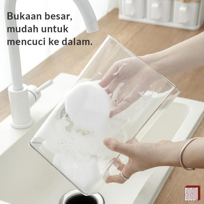 Toples Penyimpanan Makanan Bening Kedap Udara Food Container Plastik