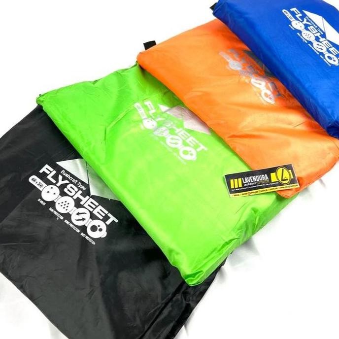 Flysheet 3x4 m layer tenda waterproof camping outdoor hiking fly sheet outer tenda bivak 3x4m