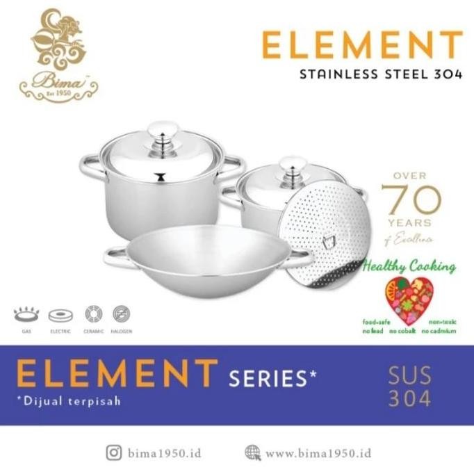 wajan element Bima stainless sus 304