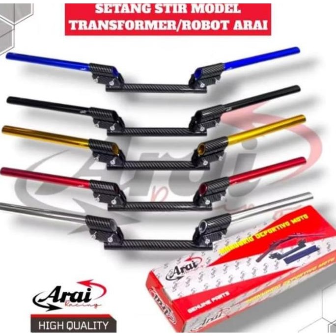 STANG STIR ARAI STANG MODEL VARIASI TRANSFORMES CARBON CNCUNIVERSAL NINJA TIGER MEGAPRO VIXION CB 15