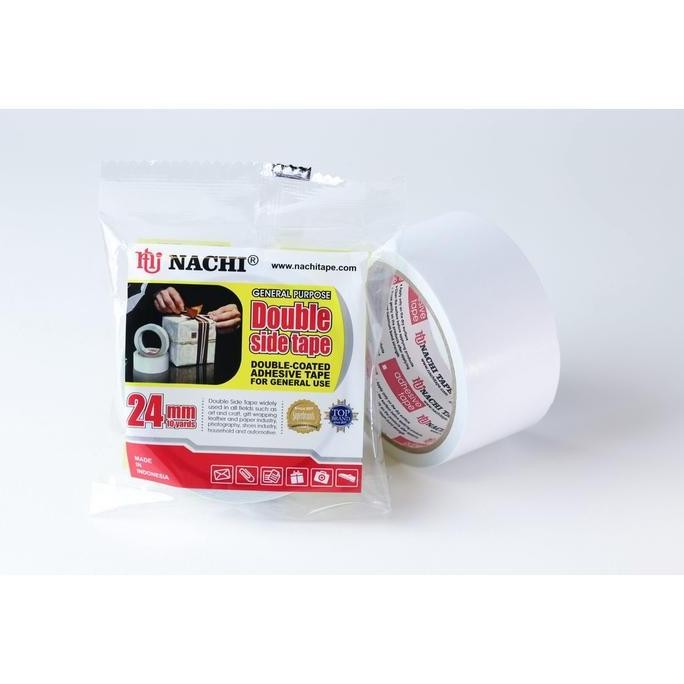 

(DUS) NACHI DOUBLE SIDE TAPE 48 MM X 10 YARD 2 INCH ORIGINAL DAN TERPERCAYA