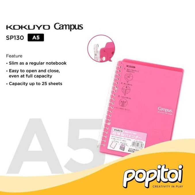 

Tersedia Kokuyo Campus Smart Ring Loose Leaf Binder A5 Folder Organizer