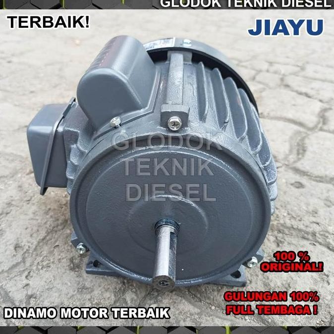 Dinamo Motor 1/2 Hp Jiayu Taiwan 2 & 4 Pole 1 Phase Full Tembaga Ori