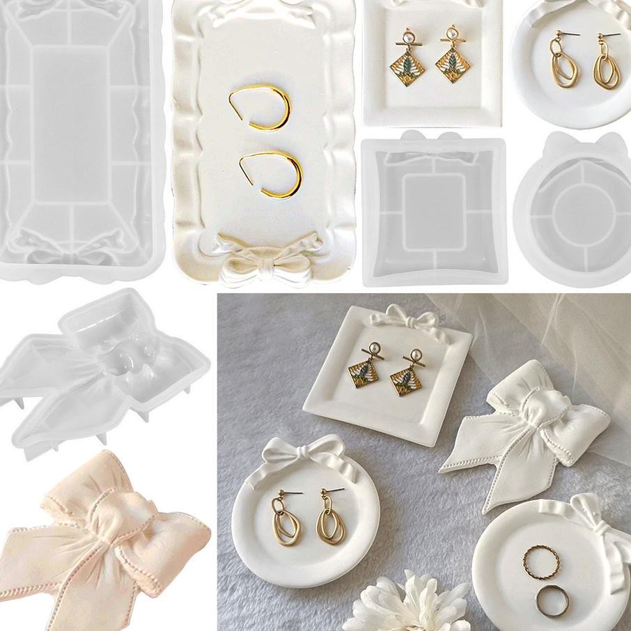 Cetakan Nampan Resin Vintage Elegan Coaster Klasik Mold Tatakan Perhiasan