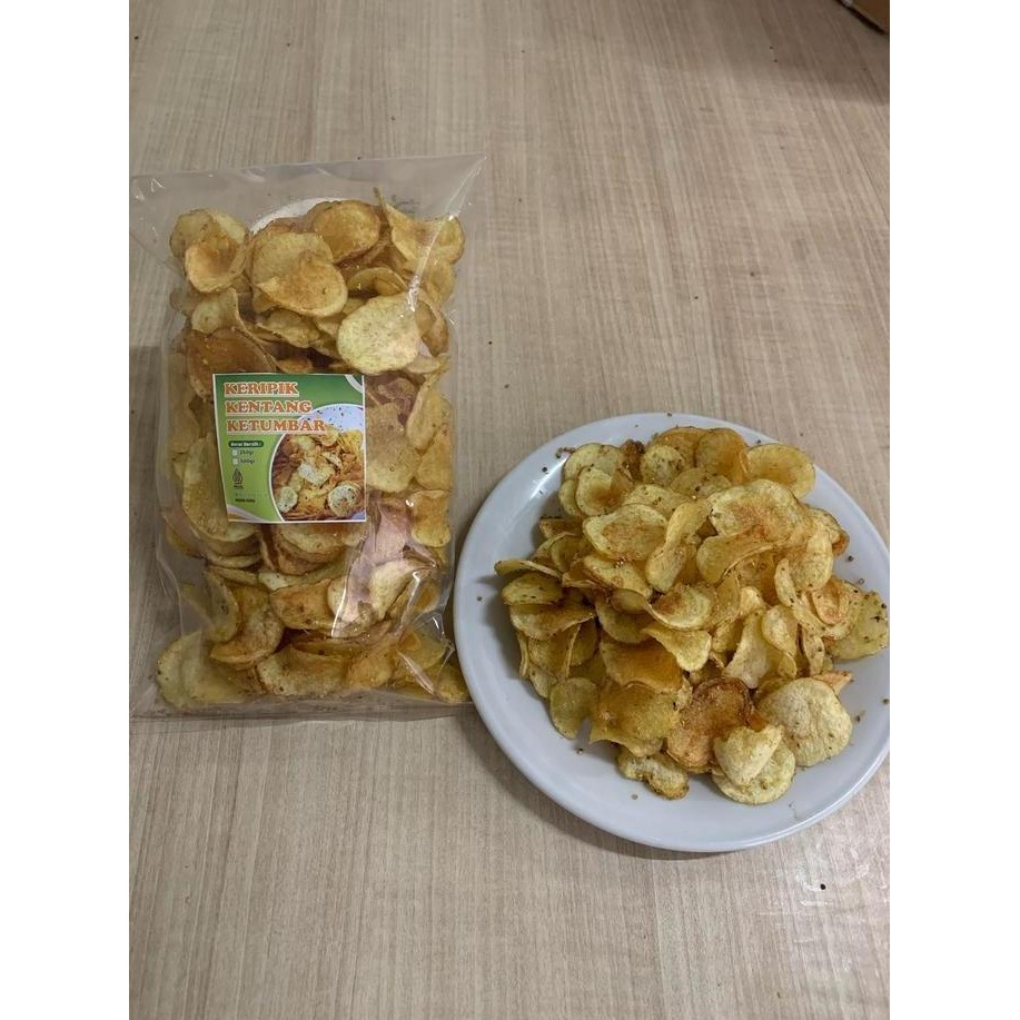 

Kripik Kentang Rasa Ketumbar Berat 250G Dan 500Grm Cemilan Pasti Promo