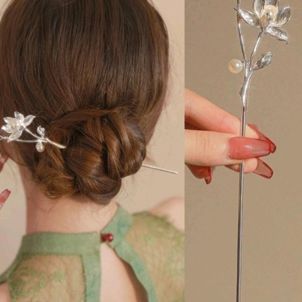 Tusuk Sanggul Lotus Hair Pin Chinese Style Hanfu Hairsti H1