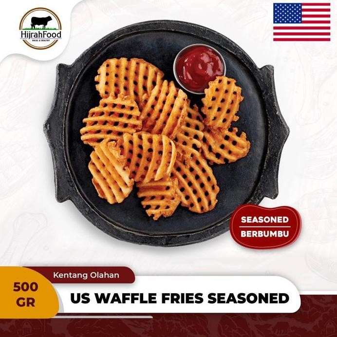 

Kentang Waffle Fries Berbumbu | Crisscut Seasoned Potato Fries Usa Terlaris