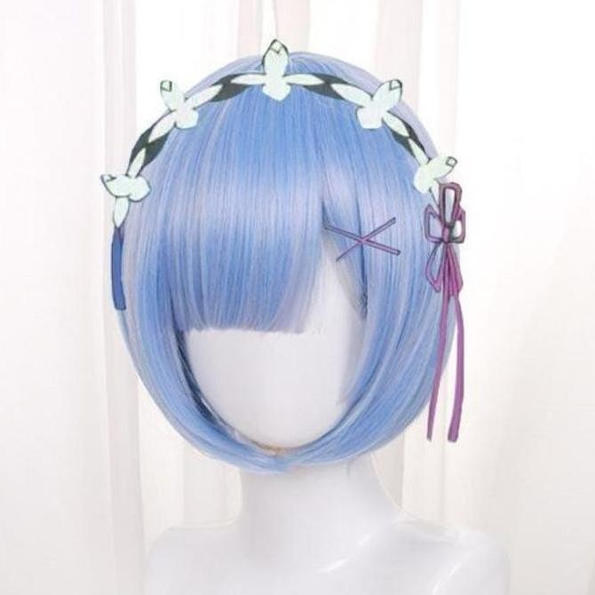 Wig Rem Re Zero Cosplay Wig Ram Rem Re:Life In A Different World From Zero Cosplay Ram Rem
