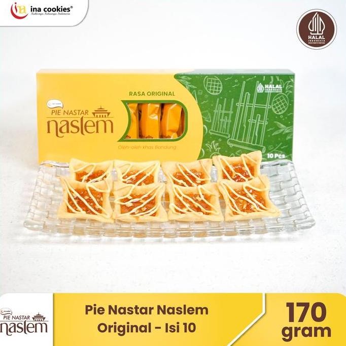 

Pie Nastar Naslem Original Isi 10 Pcs Oleh-Oleh Bandung Premium Ina Cookies Stok Terbatas