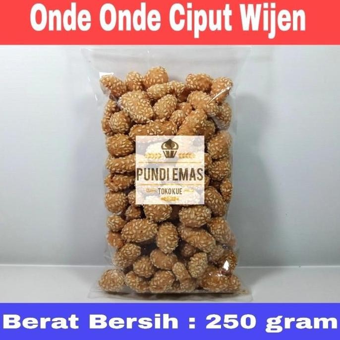 

Kue Ketawa Wijen 250gr - Onde Onde Ciput Marie Wijen Renyah Manis Stok Terbatas